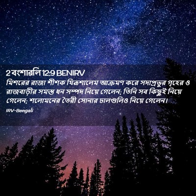 Picture 02 - 2 বংশাৱলি 12:9 BENIRV - মিশরের রাজা শীশক - Bible Verse Picture
