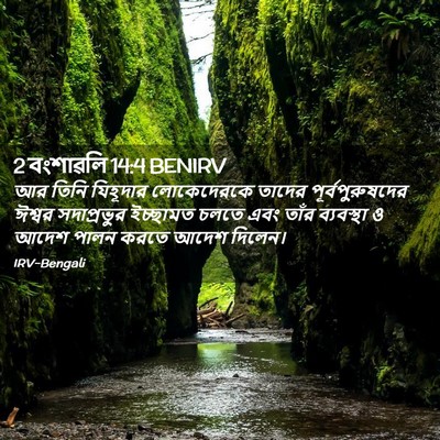 Picture 02 - 2 বংশাৱলি 14:4 BENIRV - আর তিনি যিহূদার - Bible Verse Picture