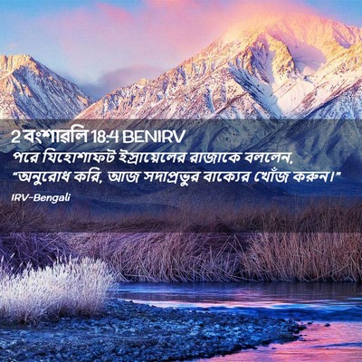 Picture 02 - 2 বংশাৱলি 18:4 BENIRV - পরে যিহোশাফট - Bible Verse Picture