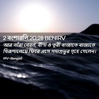 Picture 02 - 2 বংশাৱলি 20:28 BENIRV - আর তাঁরা নেবল, বীণা - Bible Verse Picture