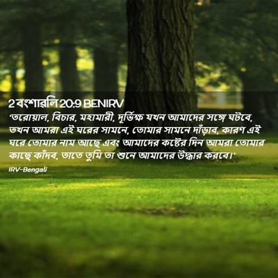 Picture 02 - 2 বংশাৱলি 20:9 BENIRV - ‘তরোয়াল, বিচার, - Bible Verse Picture