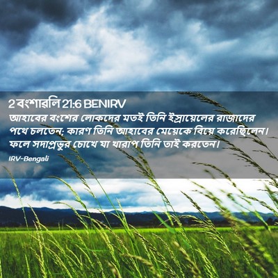 Picture 02 - 2 বংশাৱলি 21:6 BENIRV - আহাবের বংশের - Bible Verse Picture