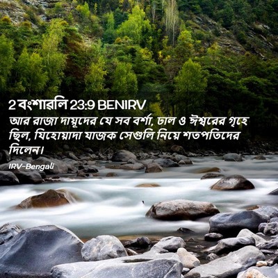 Picture 02 - 2 বংশাৱলি 23:9 BENIRV - আর রাজা দায়ূদের - Bible Verse Picture