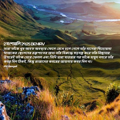 Picture 02 - 2 বংশাৱলি 24:25 BENIRV - তারা তাঁকে খুব আহত - Bible Verse Picture