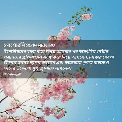 Picture 02 - 2 বংশাৱলি 25:14 BENIRV - ইদোমীয়দের হত্যা - Bible Verse Picture