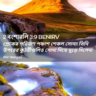 Picture 02 - 2 বংশাৱলি 3:9 BENIRV - প্রেকের পরিমাণ - Bible Verse Picture