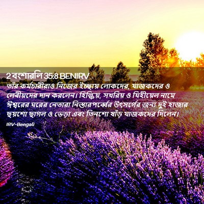 Picture 02 - 2 বংশাৱলি 35:8 BENIRV - তাঁর কর্মচারীরাও - Bible Verse Picture