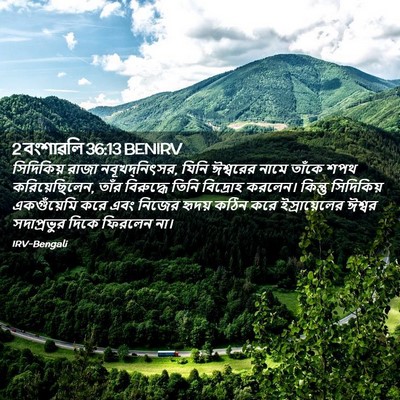 Picture 02 - 2 বংশাৱলি 36:13 BENIRV - সিদিকিয় রাজা - Bible Verse Picture
