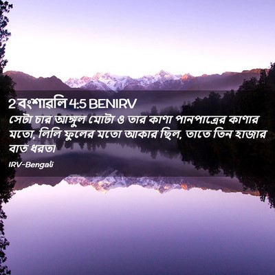 Picture 02 - 2 বংশাৱলি 4:5 BENIRV - সেটা চার আঙ্গুল - Bible Verse Picture