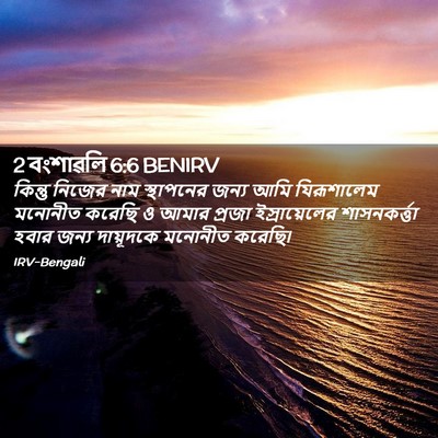 Picture 02 - 2 বংশাৱলি 6:6 BENIRV - কিন্তু নিজের নাম - Bible Verse Picture