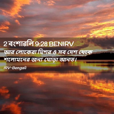 Picture 02 - 2 বংশাৱলি 9:28 BENIRV - আর লোকেরা মিশর ও সব - Bible Verse Picture