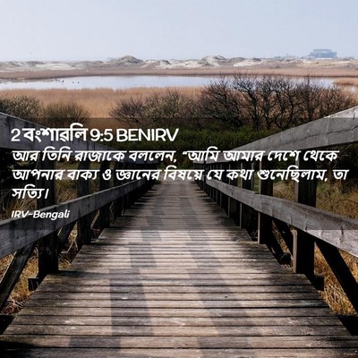 Picture 02 - 2 বংশাৱলি 9:5 BENIRV - আর তিনি রাজাকে - Bible Verse Picture
