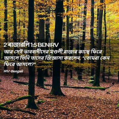Picture 02 - 2 ৰাজাৱলি 1:5 BENIRV - আর সেই ভাববাদীদের - Bible Verse Picture