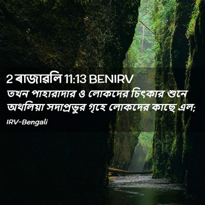Picture 02 - 2 ৰাজাৱলি 11:13 BENIRV - তখন পাহারাদার ও - Bible Verse Picture