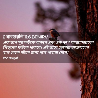 Picture 02 - 2 ৰাজাৱলি 11:6 BENIRV - এক ভাগ সূর ফটকে - Bible Verse Picture