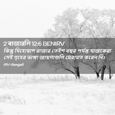 Picture 02 - 2 ৰাজাৱলি 12:6 BENIRV - কিন্তু যিহোয়াশ - Bible Verse Picture