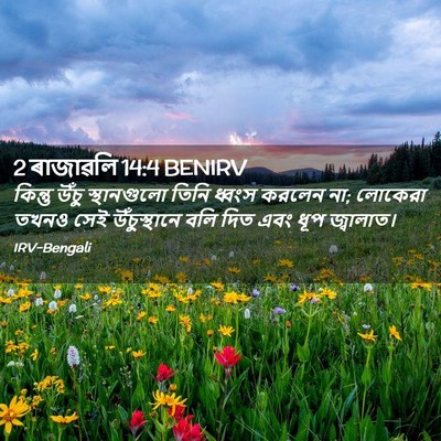Picture 02 - 2 ৰাজাৱলি 14:4 BENIRV - কিন্তু উঁচু - Bible Verse Picture