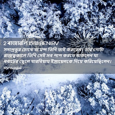 Picture 02 - 2 ৰাজাৱলি 15:18 BENIRV - সদাপ্রভুর চোখে যা - Bible Verse Picture