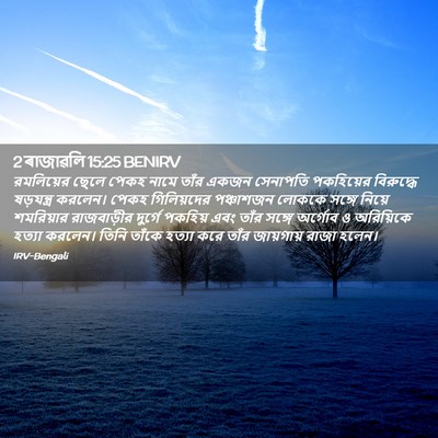 Picture 02 - 2 ৰাজাৱলি 15:25 BENIRV - রমলিয়ের ছেলে - Bible Verse Picture