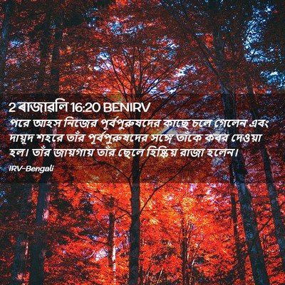 Picture 02 - 2 ৰাজাৱলি 16:20 BENIRV - পরে আহস নিজের - Bible Verse Picture