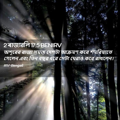 Picture 02 - 2 ৰাজাৱলি 17:5 BENIRV - অশূরের রাজা সমস্ত - Bible Verse Picture