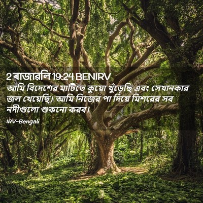 Picture 02 - 2 ৰাজাৱলি 19:24 BENIRV - আমি বিদেশের - Bible Verse Picture