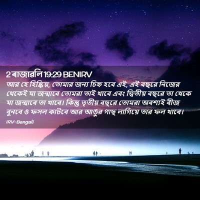 Picture 02 - 2 ৰাজাৱলি 19:29 BENIRV - আর হে হিষ্কিয়, - Bible Verse Picture