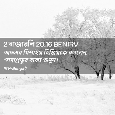 Picture 02 - 2 ৰাজাৱলি 20:16 BENIRV - অতএব যিশাইয় - Bible Verse Picture