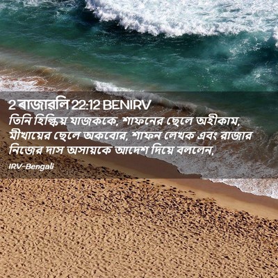 Picture 02 - 2 ৰাজাৱলি 22:12 BENIRV - তিনি হিল্কিয় - Bible Verse Picture