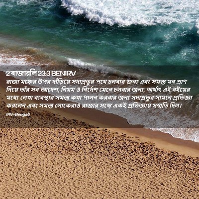 Picture 02 - 2 ৰাজাৱলি 23:3 BENIRV - রাজা মঞ্চের উপর - Bible Verse Picture