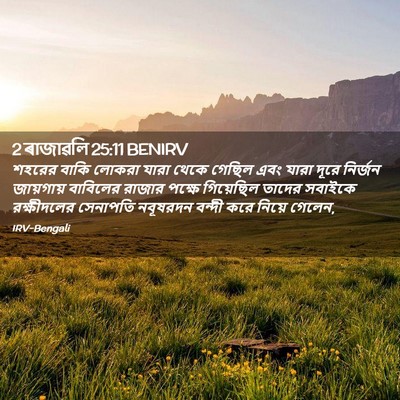 Picture 02 - 2 ৰাজাৱলি 25:11 BENIRV - শহরের বাকি লোকরা - Bible Verse Picture