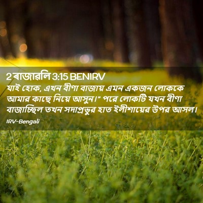 Picture 02 - 2 ৰাজাৱলি 3:15 BENIRV - যাই হোক, এখন বীণা - Bible Verse Picture