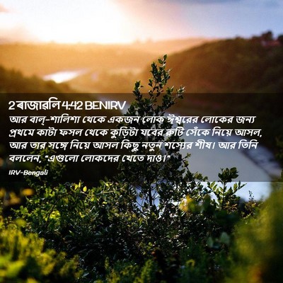 Picture 02 - 2 ৰাজাৱলি 4:42 BENIRV - আর বাল্‌-শালিশা - Bible Verse Picture