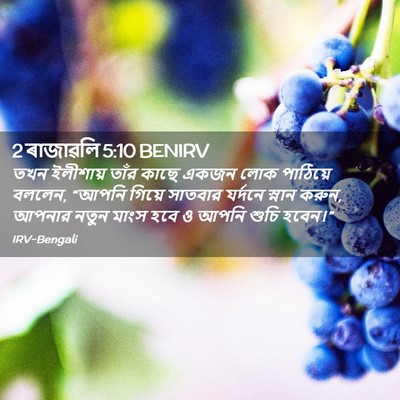 Picture 02 - 2 ৰাজাৱলি 5:10 BENIRV - তখন ইলীশায় তাঁর - Bible Verse Picture