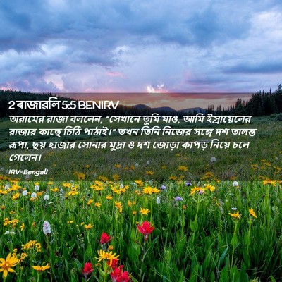Picture 02 - 2 ৰাজাৱলি 5:5 BENIRV - অরামের রাজা বললেন, - Bible Verse Picture