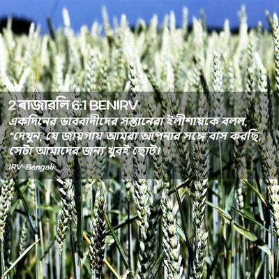 Picture 02 - 2 ৰাজাৱলি 6:1 BENIRV - একদিনের - Bible Verse Picture