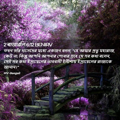 Picture 02 - 2 ৰাজাৱলি 6:12 BENIRV - তখন তাঁর দাসেদের - Bible Verse Picture