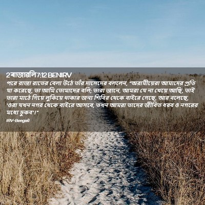 Picture 02 - 2 ৰাজাৱলি 7:12 BENIRV - পরে রাজা রাতের - Bible Verse Picture