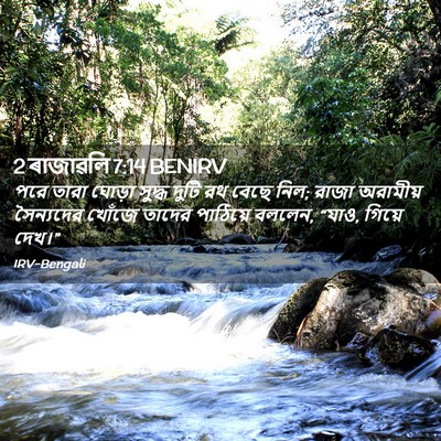 Picture 02 - 2 ৰাজাৱলি 7:14 BENIRV - পরে তারা ঘোড়া - Bible Verse Picture