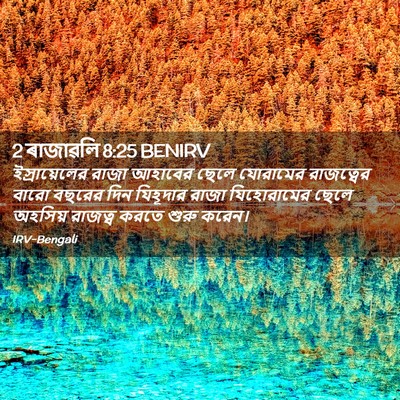 Picture 02 - 2 ৰাজাৱলি 8:25 BENIRV - ইস্রায়েলের রাজা - Bible Verse Picture