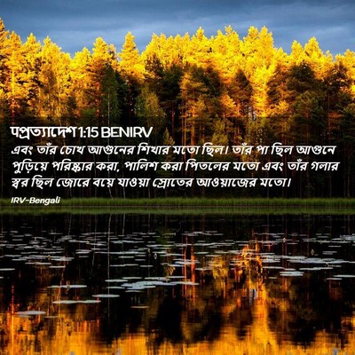 Picture 02 - पপ্রত্যাদেশ 1:15 BENIRV - এবং তাঁর চোখ - Bible Verse Picture