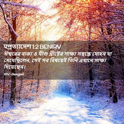 Picture 02 - पপ্রত্যাদেশ 1:2 BENIRV - ঈশ্বরের বাক্য ও - Bible Verse Picture