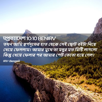 Picture 02 - पপ্রত্যাদেশ 10:10 BENIRV - তখন আমি - Bible Verse Picture