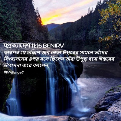 Picture 02 - पপ্রত্যাদেশ 11:16 BENIRV - তারপর যে চব্বিশ জন - Bible Verse Picture