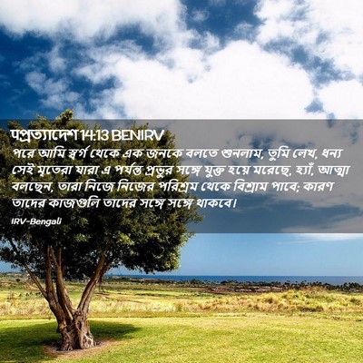 Picture 02 - पপ্রত্যাদেশ 14:13 BENIRV - পরে আমি স্বর্গ - Bible Verse Picture