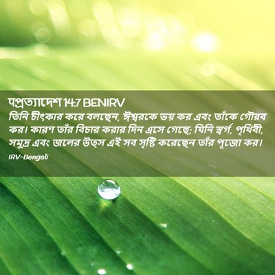 Picture 02 - पপ্রত্যাদেশ 14:7 BENIRV - তিনি চীৎকার করে - Bible Verse Picture