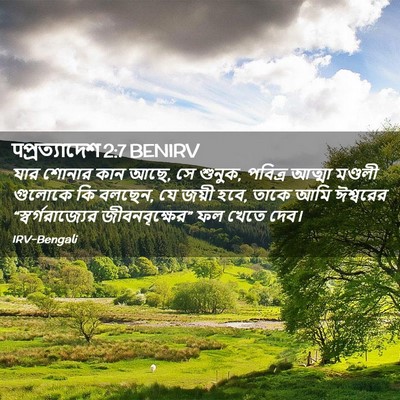 Picture 02 - पপ্রত্যাদেশ 2:7 BENIRV - যার শোনার কান আছে, - Bible Verse Picture
