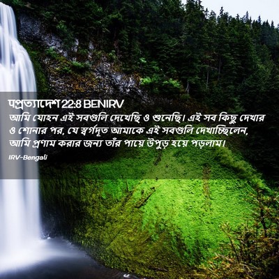 Picture 02 - पপ্রত্যাদেশ 22:8 BENIRV - আমি যোহন এই সবগুলি - Bible Verse Picture
