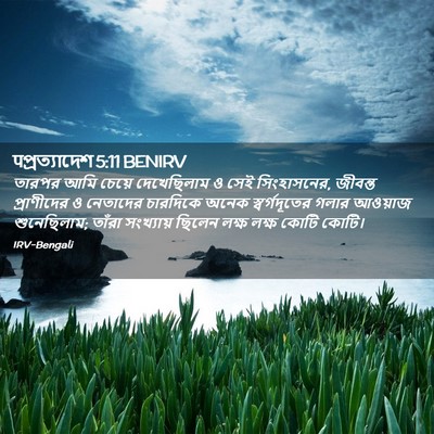 Picture 02 - पপ্রত্যাদেশ 5:11 BENIRV - তারপর আমি চেয়ে - Bible Verse Picture
