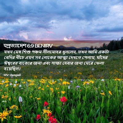 Picture 02 - पপ্রত্যাদেশ 6:9 BENIRV - যখন মেষ শিশু পঞ্চম - Bible Verse Picture